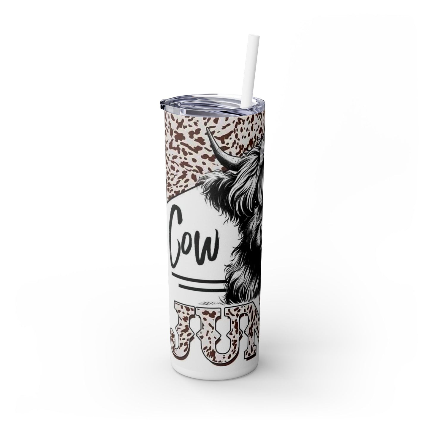 Cowgirl Themed Skinny Tumbler with Straw - 20oz, Fun and Stylish Drinkware