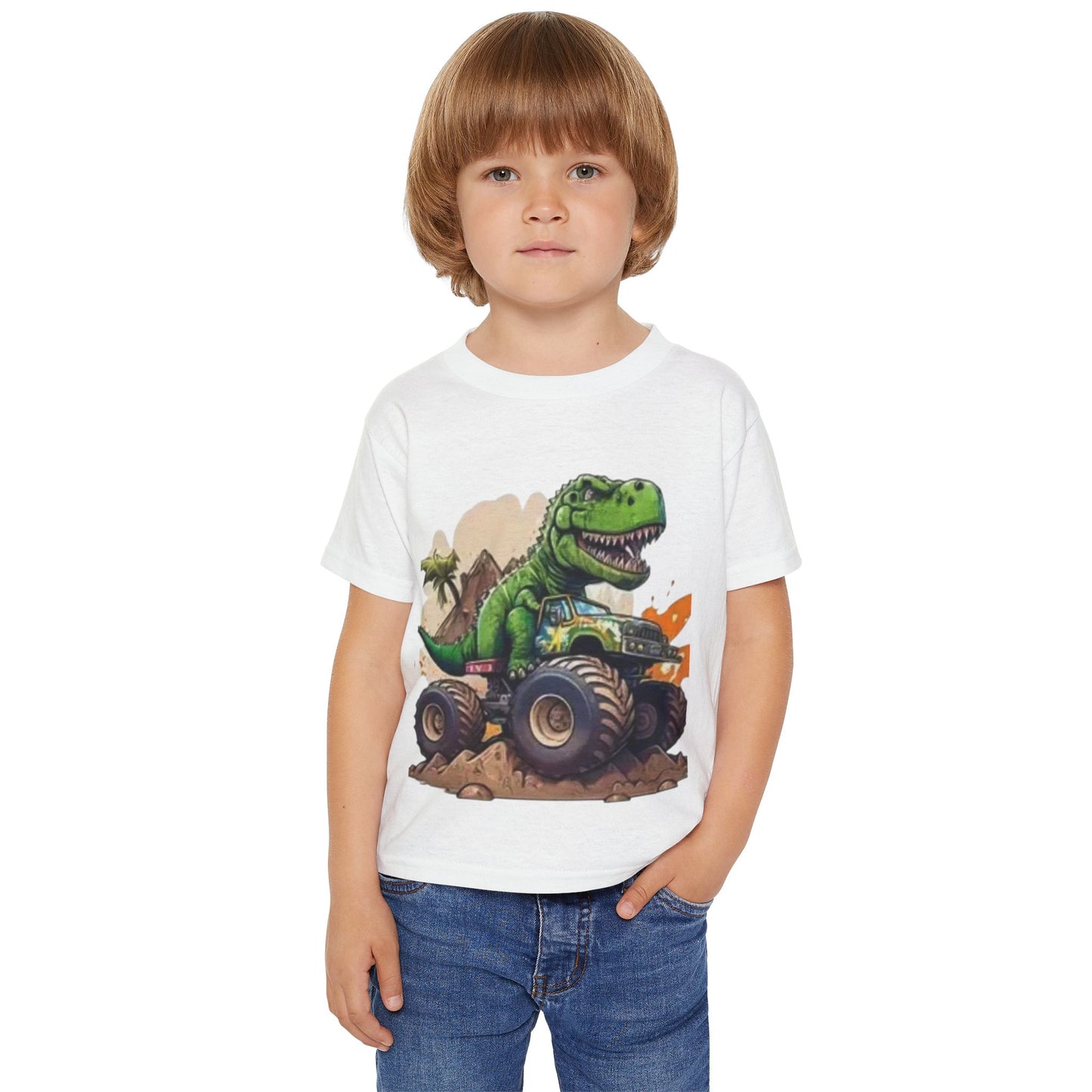 Dinosaur Monster Truck Toddler T-Shirt