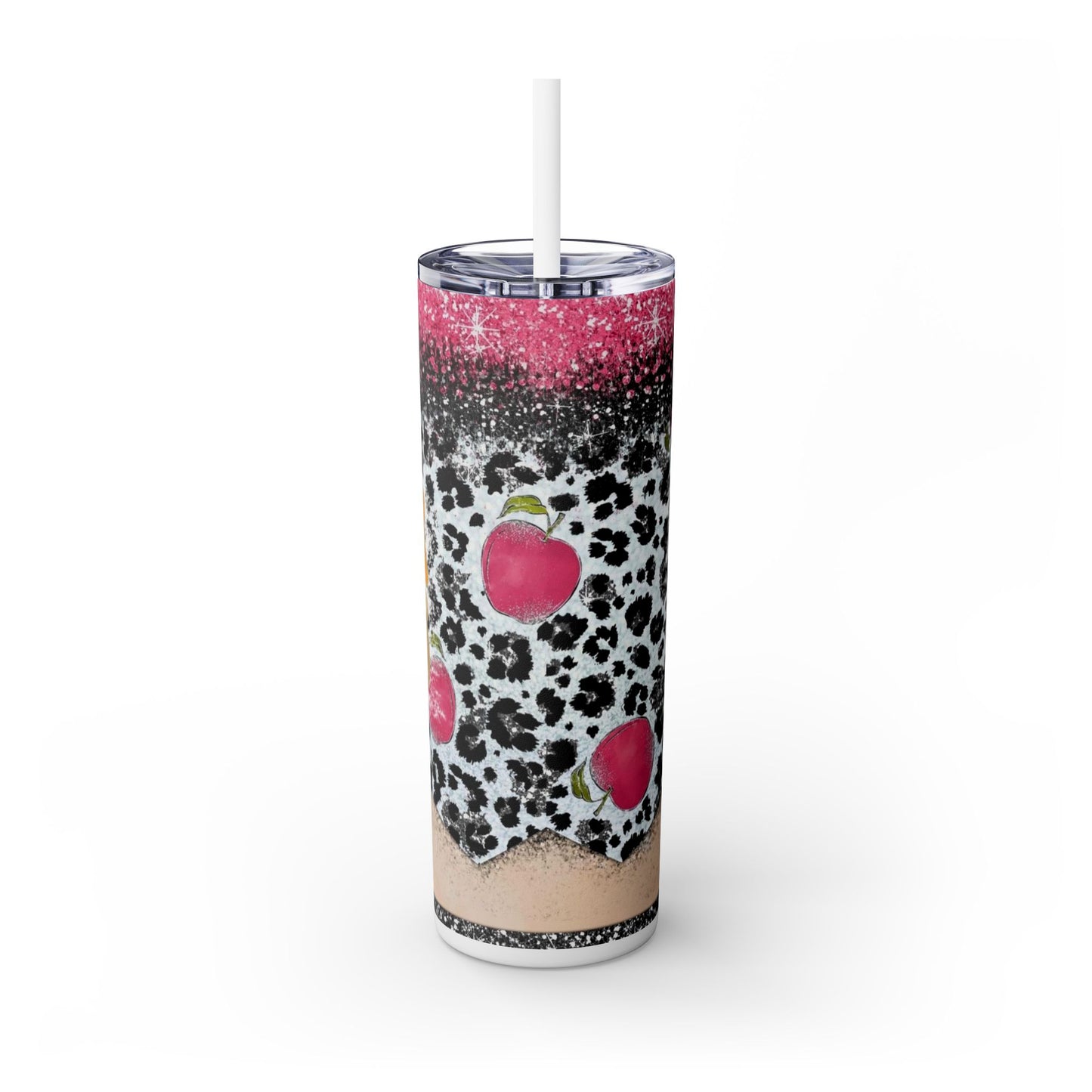 Tumbler - Teacher Vibes Skinny Tumbler with Straw, 20oz