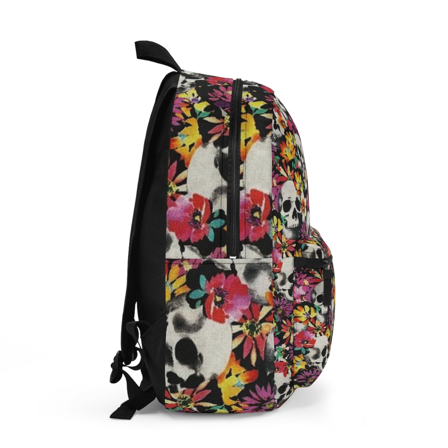Bohemian Floral Skull Backpack