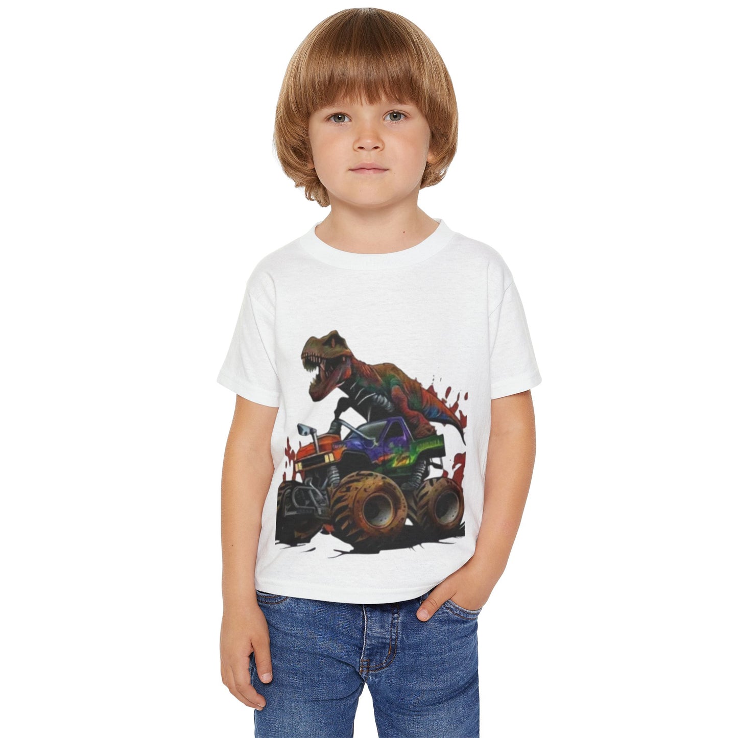 Dinosaur Monster Truck Toddler T-Shirt