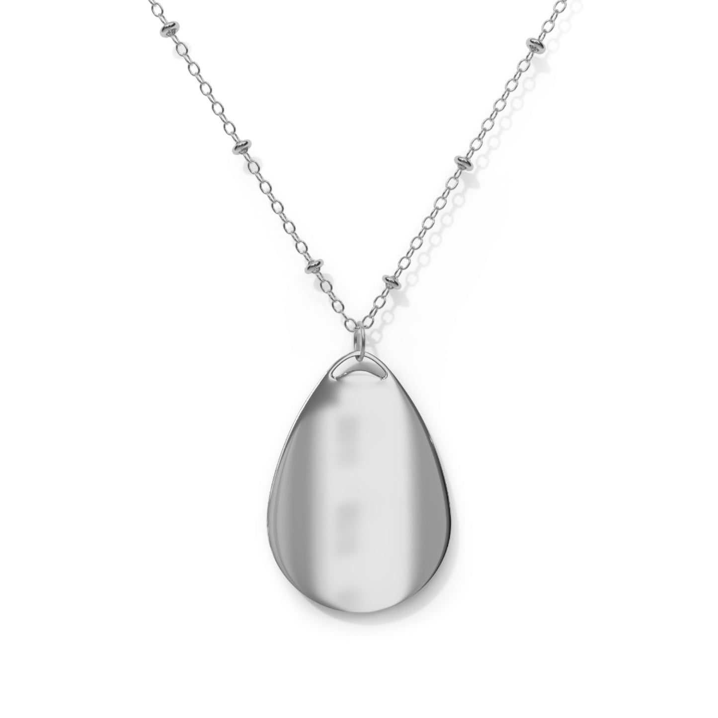 Daisy Floral Oval Necklace