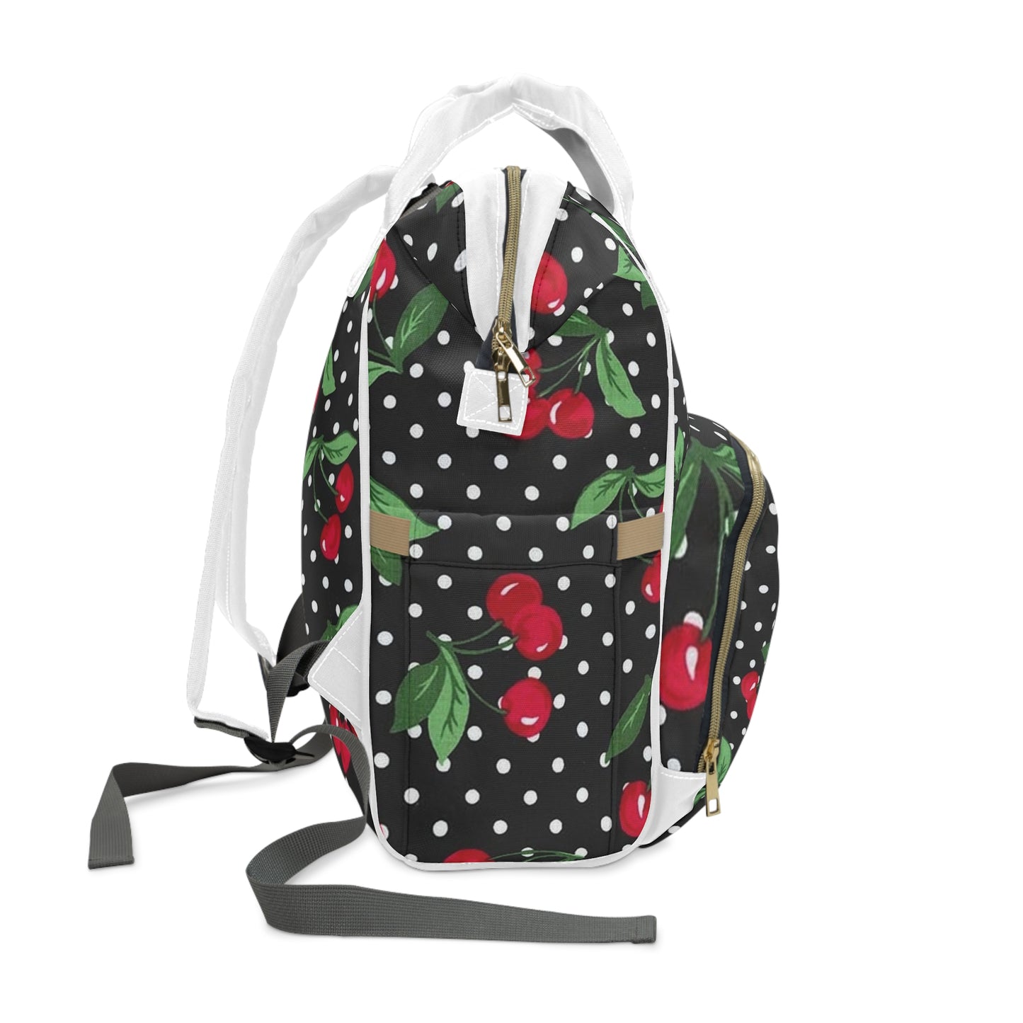 Chic Cherry Print Diaper Backpack