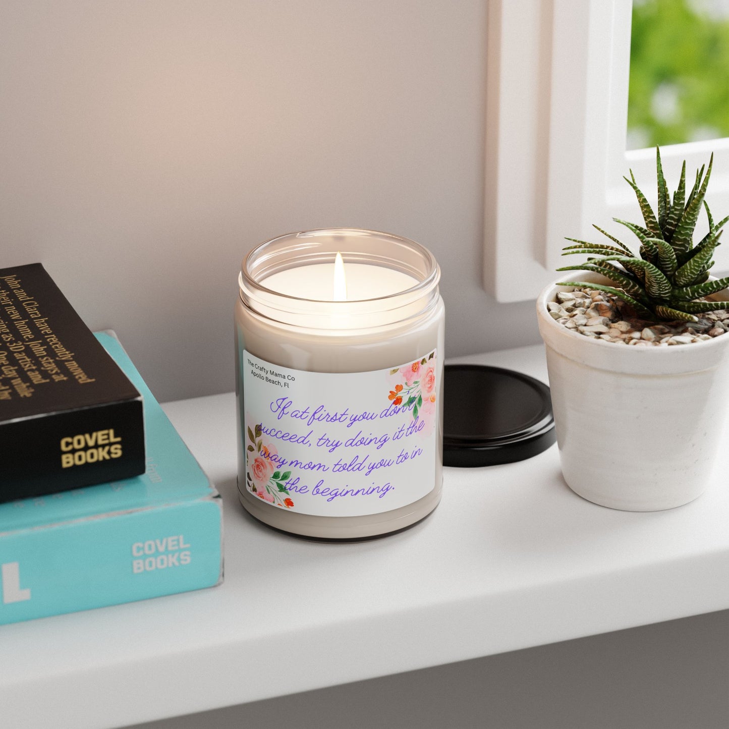Inspirational Floral Scented Soy Candle - 9oz