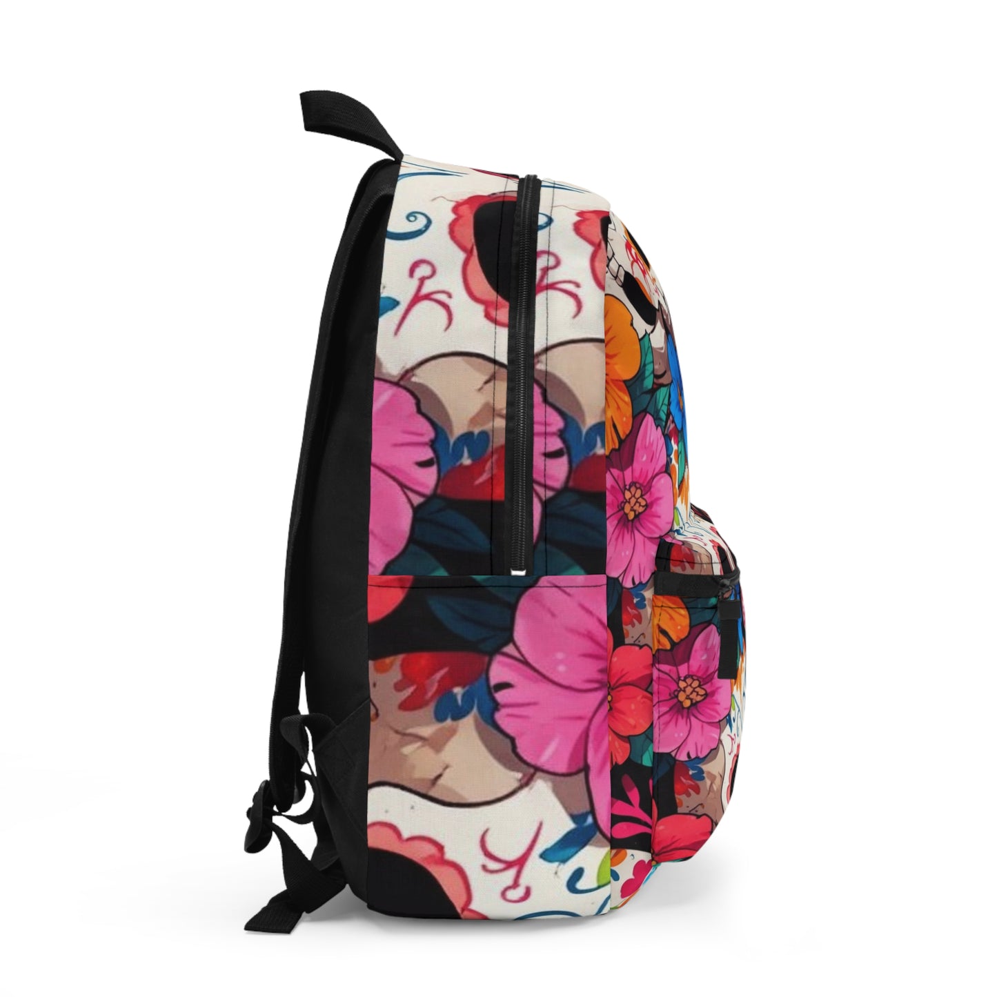 Colorful Floral Skull Backpack