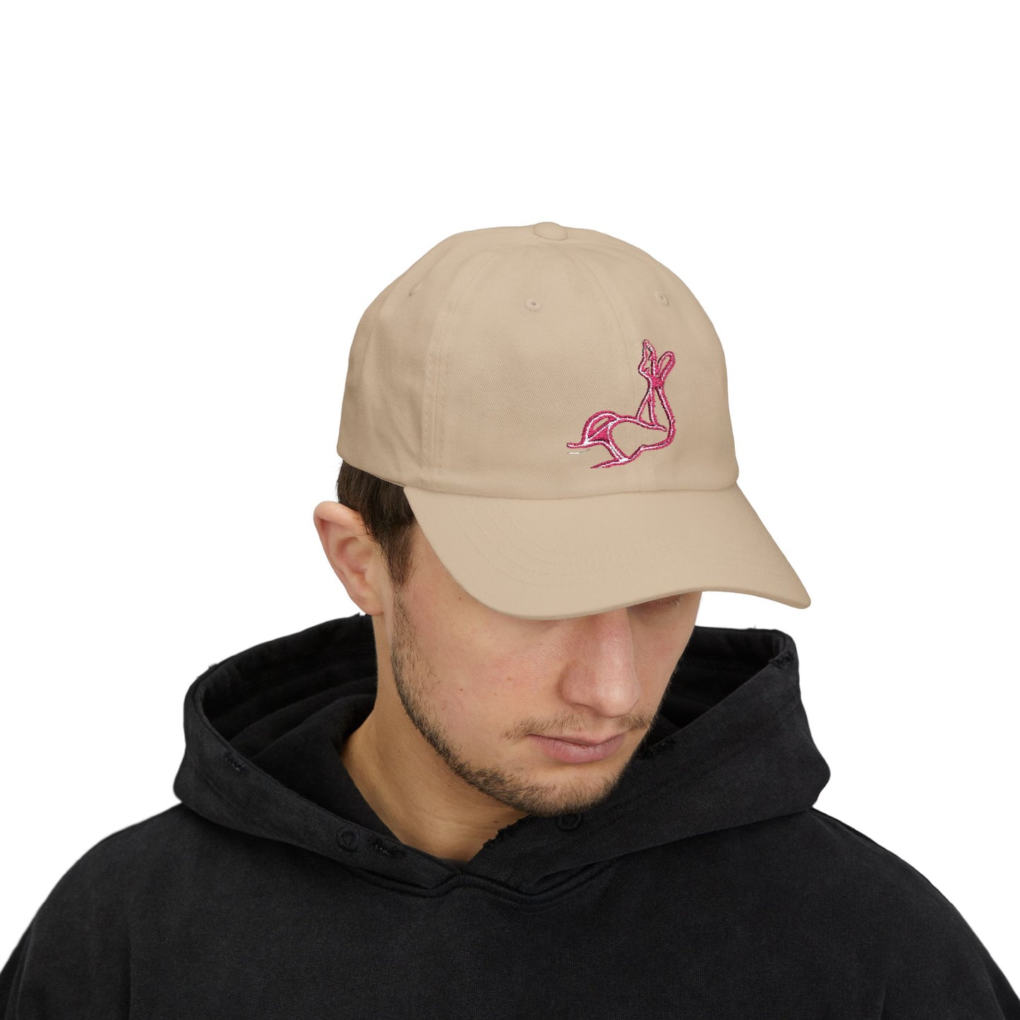 Pink body Embroidery hat