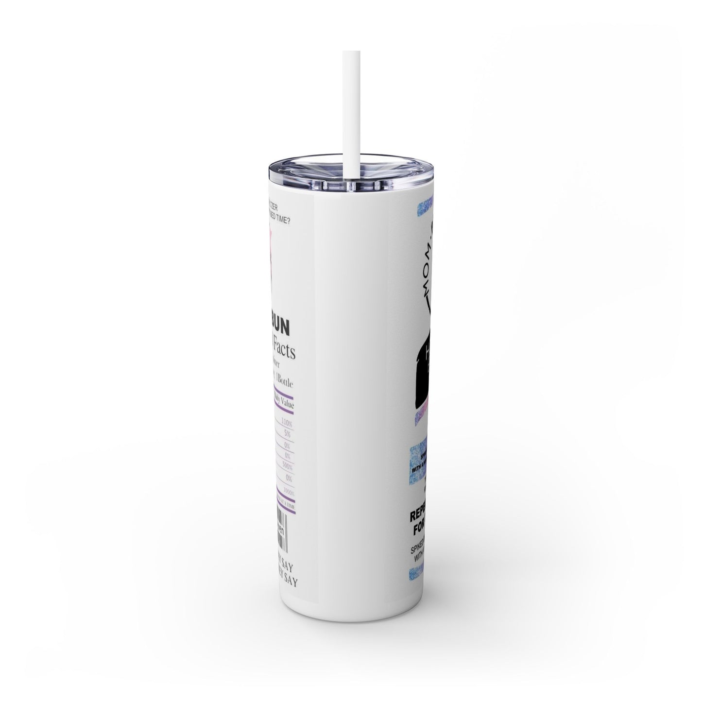 Funny 20oz Skinny Tumbler with Straw - Hot Mess Express - Perfect Gift for Moms!