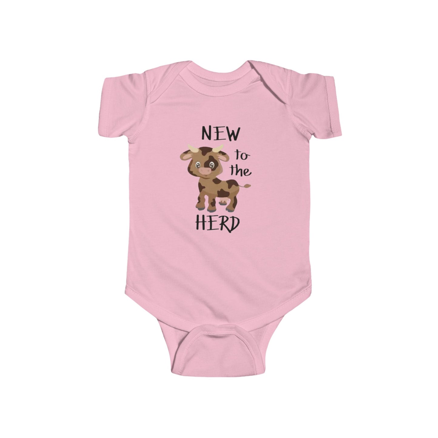 Cute Cattle Themed Baby Bodysuit