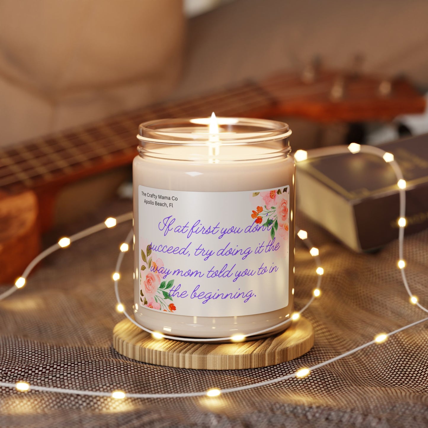 Inspirational Floral Scented Soy Candle - 9oz