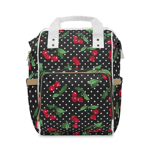 Chic Cherry Print Diaper Backpack