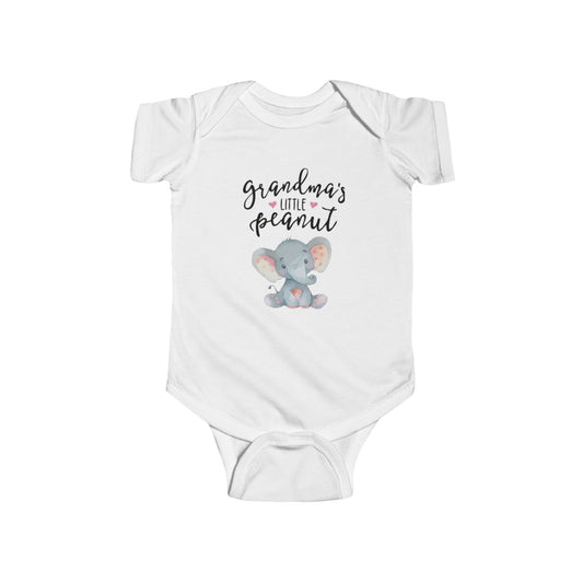 Cute Elephant Grandma's Little Peanut Infant Bodysuit
