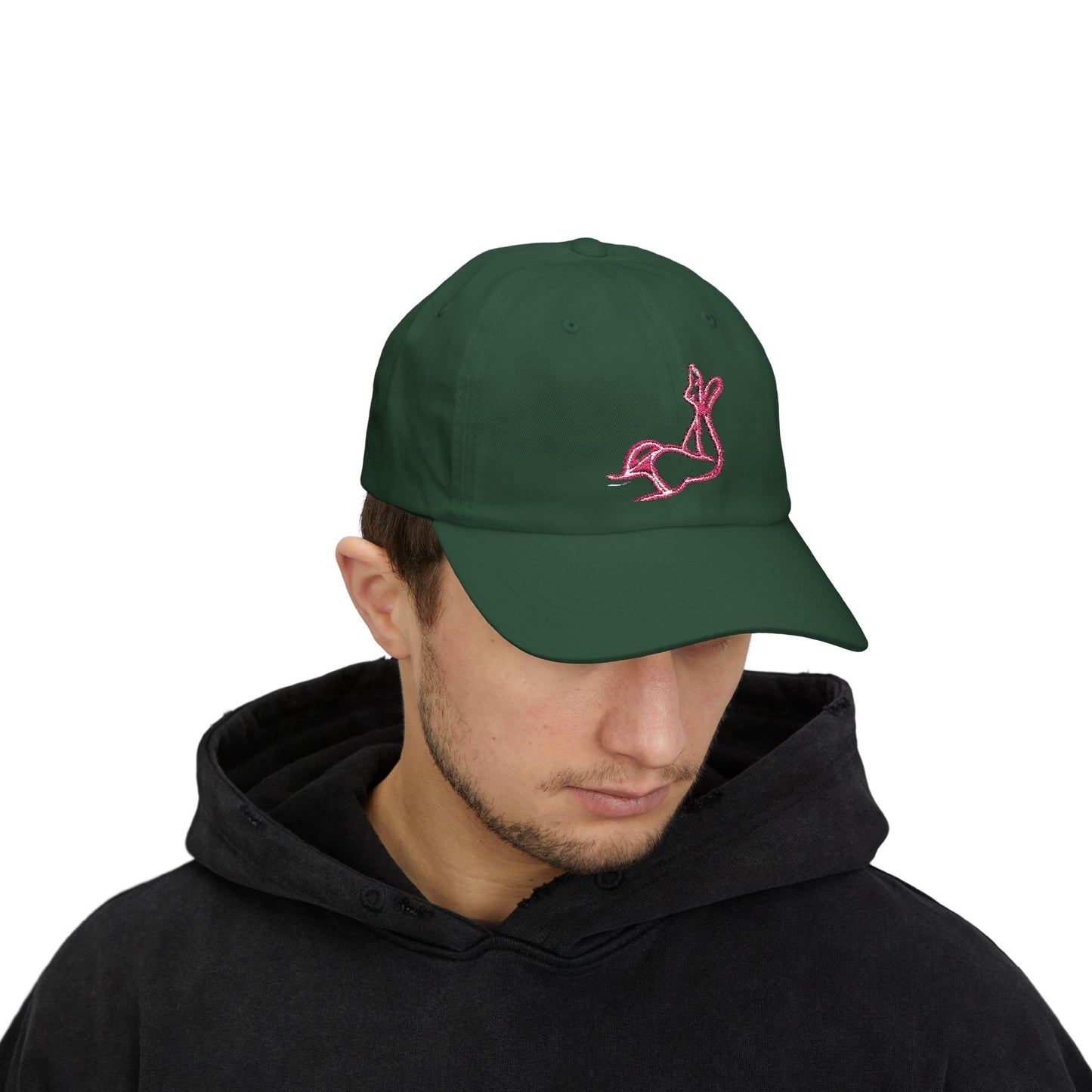 Pink body Embroidery hat