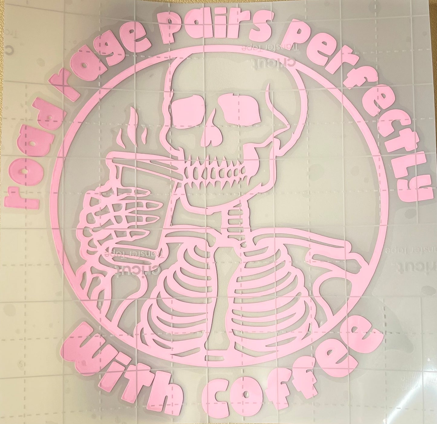 Road rage and coffee car decal