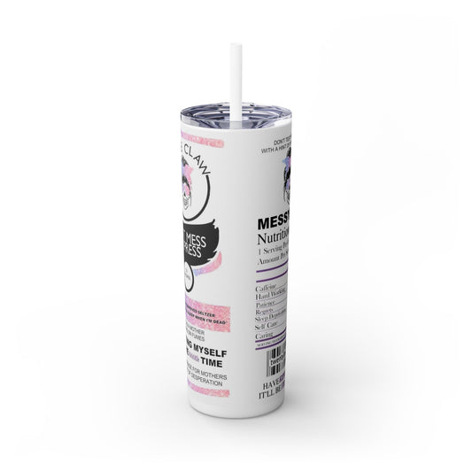 Funny 20oz Skinny Tumbler with Straw - Hot Mess Express - Perfect Gift for Moms!