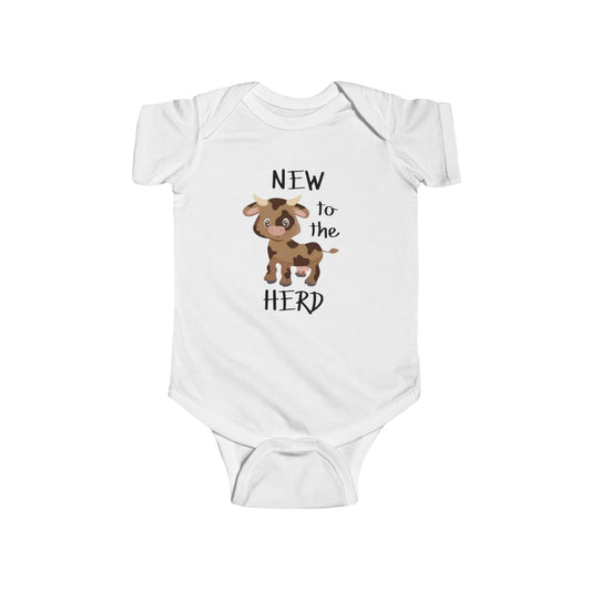 Cute Cattle Themed Baby Bodysuit