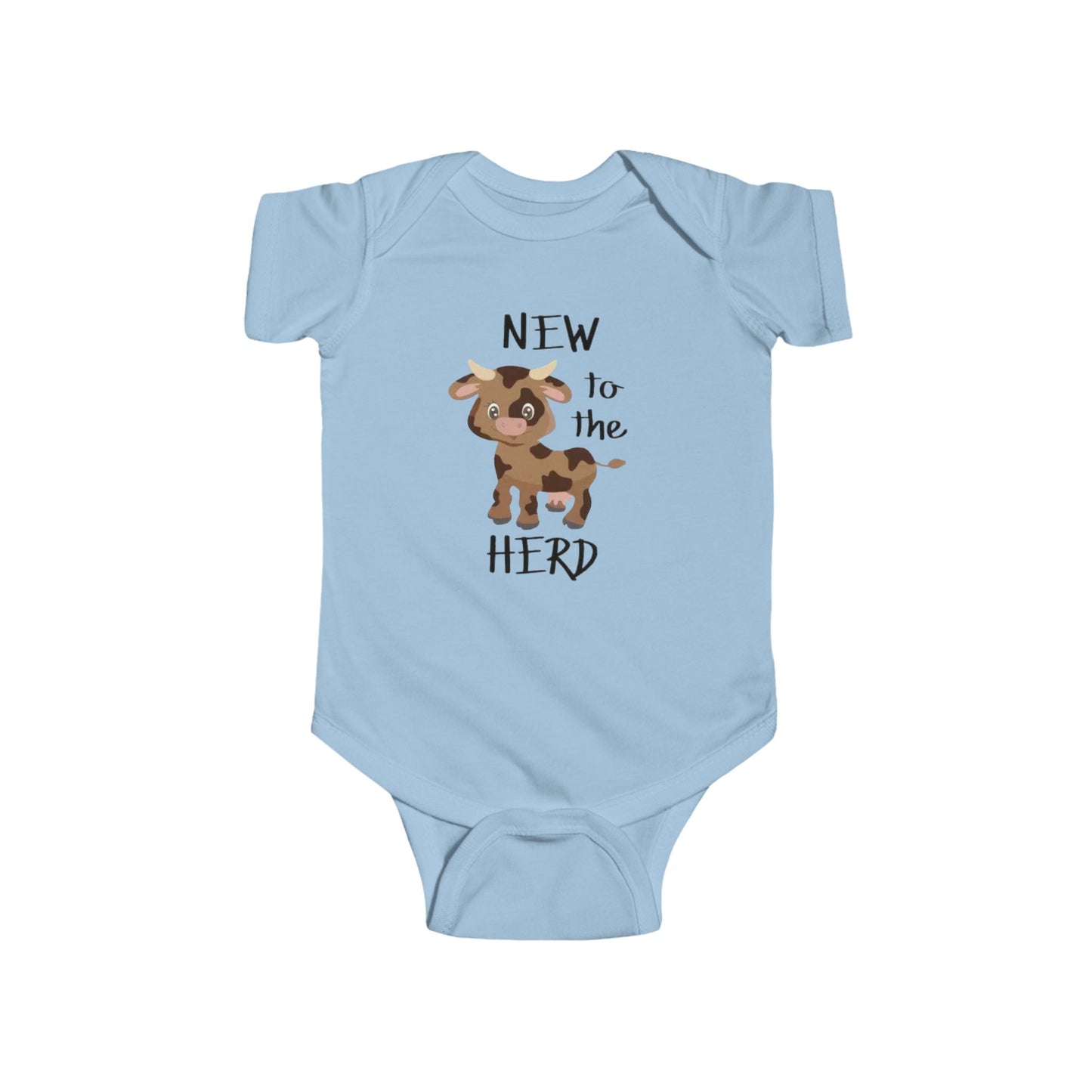 Cute Cattle Themed Baby Bodysuit