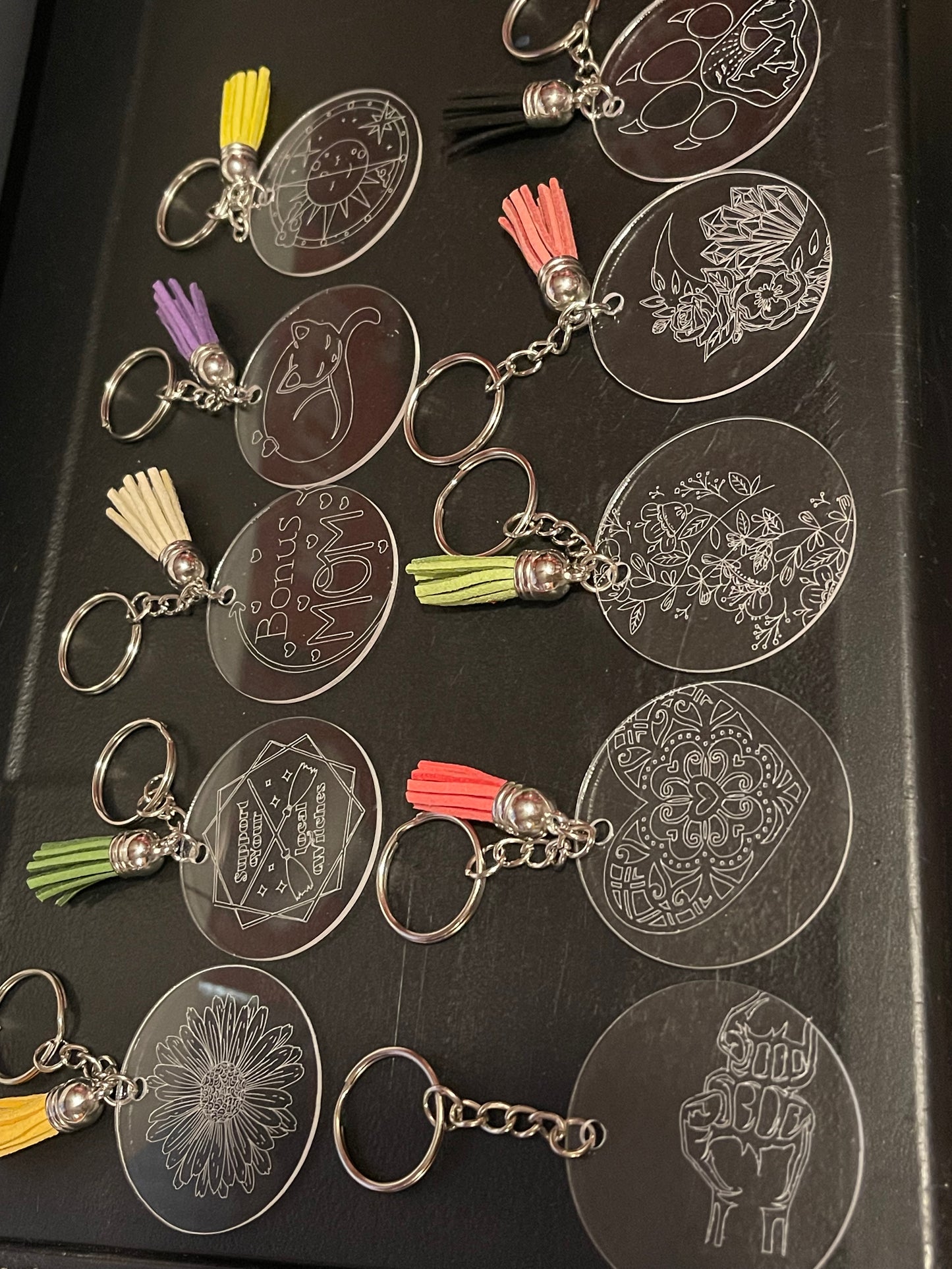 Engraved keychains