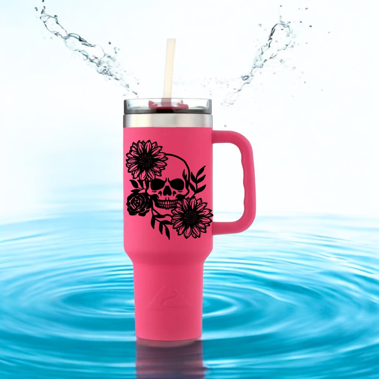 Skulls and roses tumbler