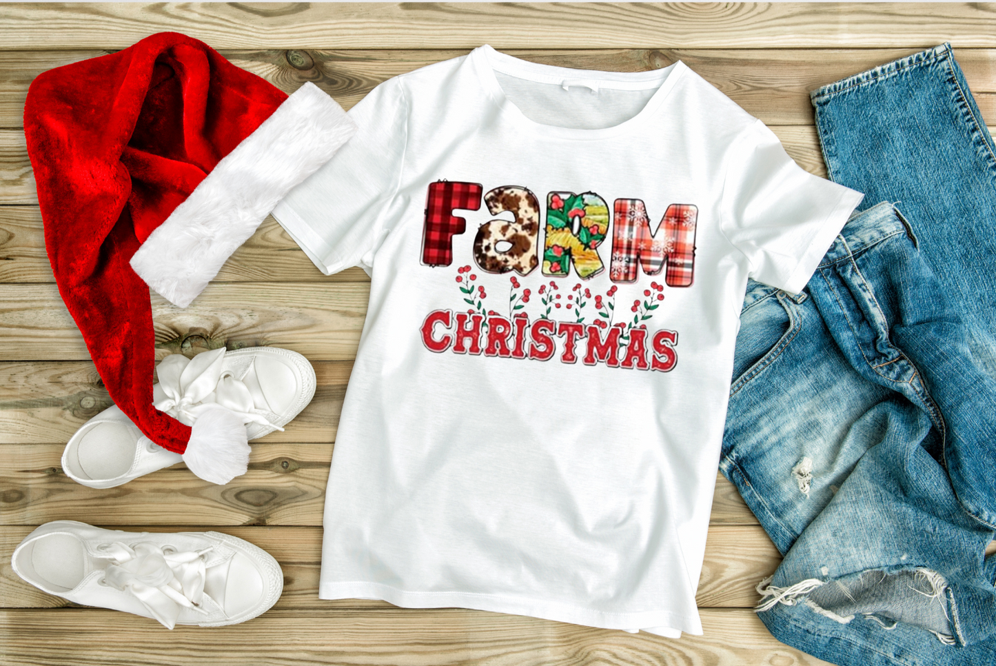 Farm Christmas t-shirt